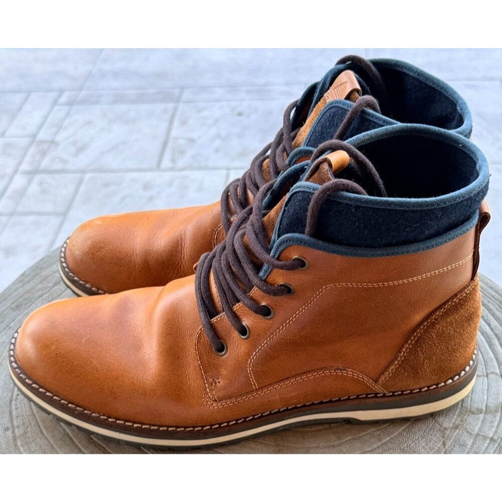 Aldo Mens Size 12 Brown Leather Lace Up Boots
